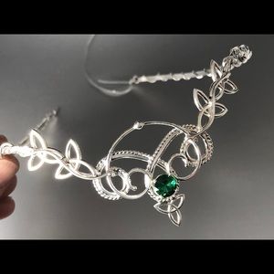 Celtic Trinity Knot Emerald Bridal Tiara